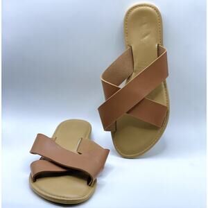 Boho-Western Minimalist Leather Strappy Classicly Chic Slip-On Sandals/Flats